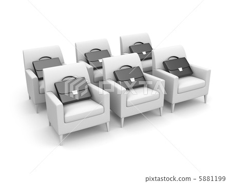 Chairs with briefcases Chairs with briefcases 5881199