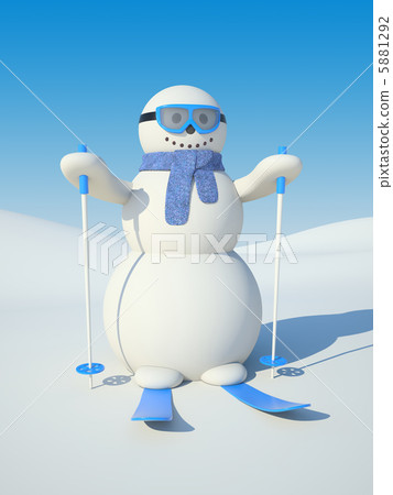 Snowman skier 5881292