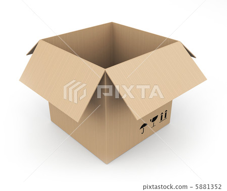 Cardboard box. Easy editable Cardboard box. Easy editable 5881352