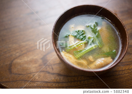 Komatsuna和炒味噌湯 5882348