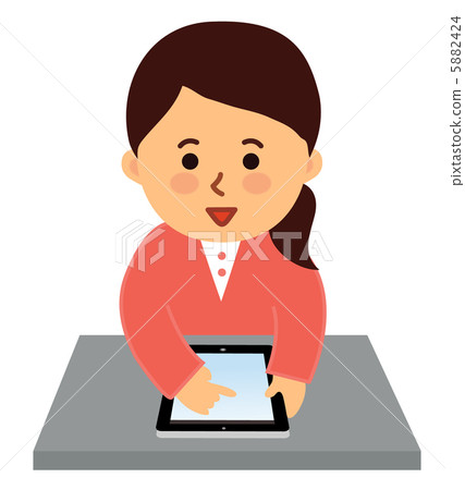 操作ipad的主婦 5882424