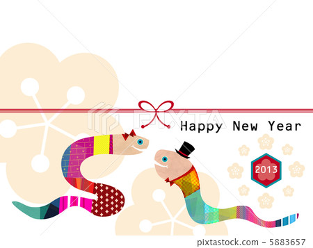 New Year's cards year 5883657