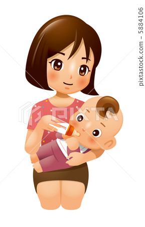 Mother and baby [feeding bottle] 5884106