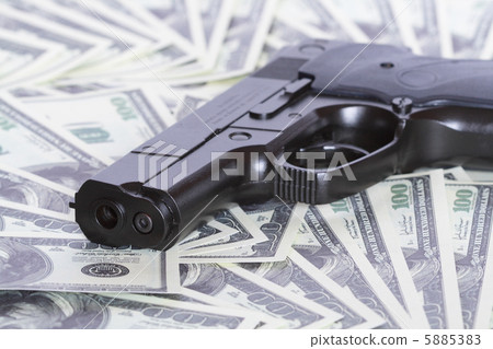 Gun and money 5885383