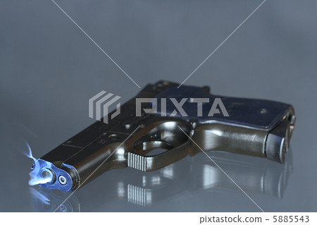Handgun after shooting 5885543