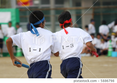 Stock Photo: junior high student, sports meet, field day