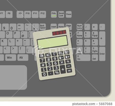 Calculator on keyboard Calculator on keyboard 5887088