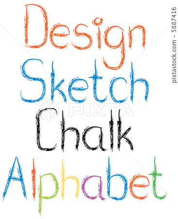 chalk letters - Stock Illustration [5887416] - PIXTA