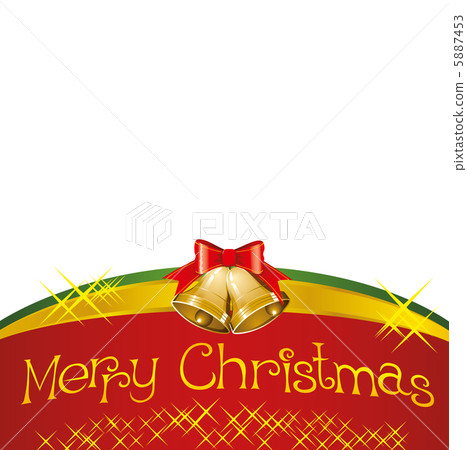 christmas card with bells with christmas tree 5887453