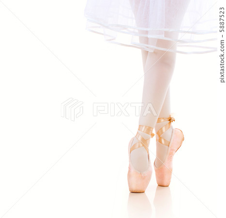 Ballerina Legs closeup. Ballet Shoes. Pointe Ballerina Legs closeup. Ballet Shoes. Pointe 5887523
