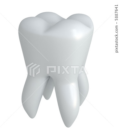 Tooth on white Tooth on white 5887641