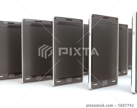 Choosing a new smart phone: group of cellphones 5887742