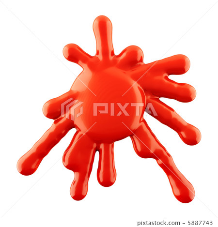 Splashes of red liquid paint and ink isolated Splashes of red liquid paint and ink isolated 5887743