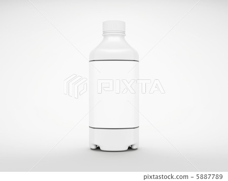 White plastic bottle for fluid or drugs on grey White plastic bottle for fluid or drugs on grey 5887789