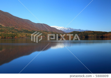 Nishina Sanko Lake Aoki at Omachi 5888809