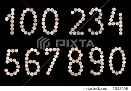numbers set of money coins numbers set of money coins 5888996