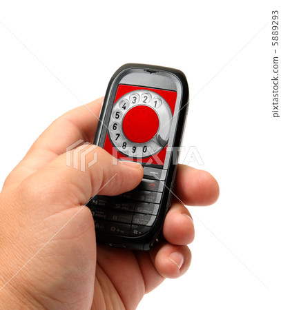 mobile phone in hand mobile phone in hand 5889293