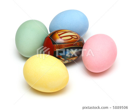 easter - colored eggs on white easter - colored eggs on white 5889506