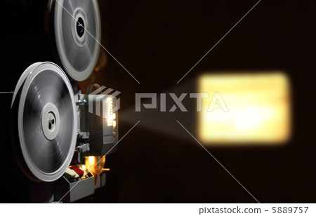 old projector showing film old projector showing film 5889757