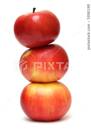 red apples pyramid on white 5890190