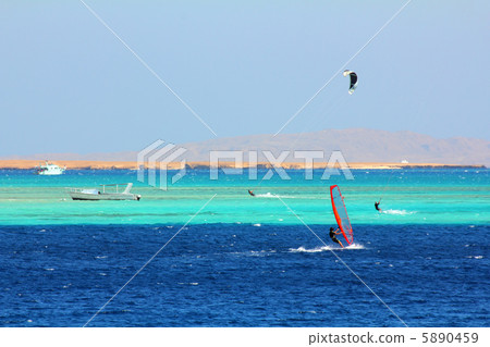 surfing on red sea 5890459