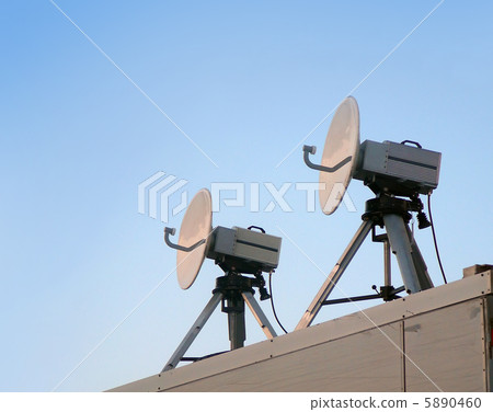 two satellite parabolic antenna two satellite parabolic antenna 5890460