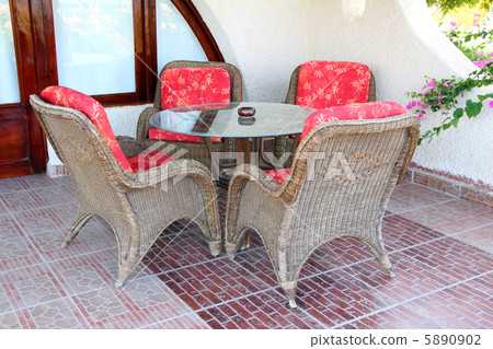 wicker chair and table outdoors wicker chair and table outdoors 5890902