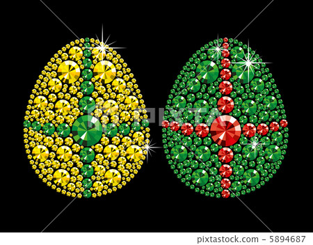 diamond easter eggs - Stock Illustration [5894687] - PIXTA