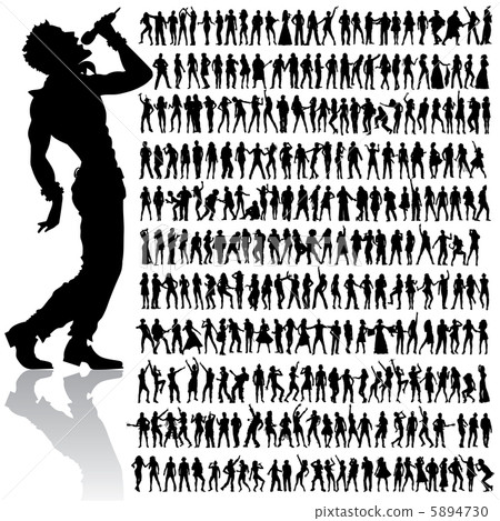 dancing and singing people big set dancing and singing people big set 5894730