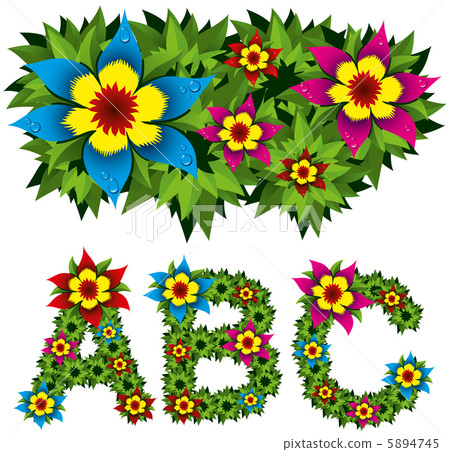 Flower and bush letters 5894745