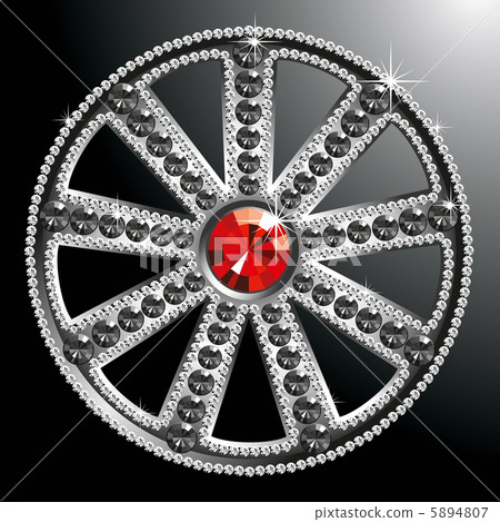 expensive silver diamond wheel 5894807
