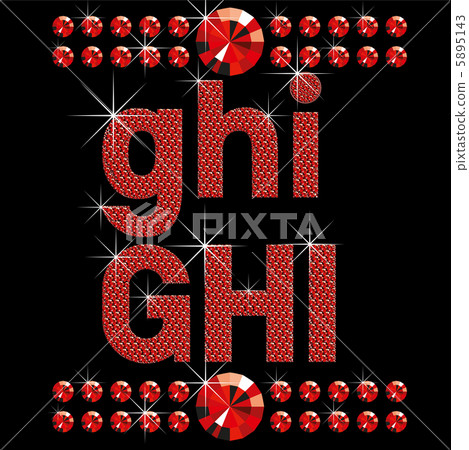 set of red diamond bold letters - Stock Illustration [5895143] - PIXTA