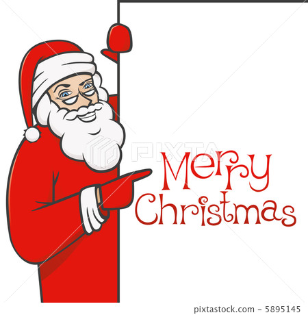 santa claus with blank sign 01 - Stock Illustration [5895145] - PIXTA