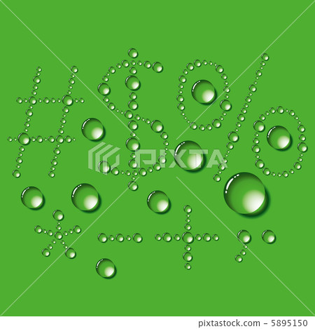 Water Drops Letters - Stock Illustration [5895150] - PIXTA