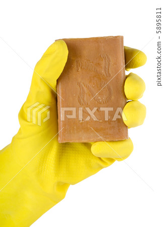 Cleaning glove with a soap Cleaning glove with a soap 5895811