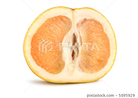 Ripe grapefruit isolated 5895929