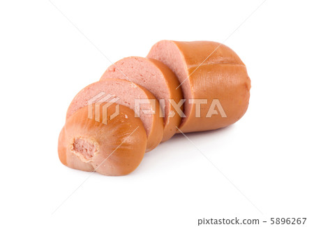 Sausage isolated on a white 5896267