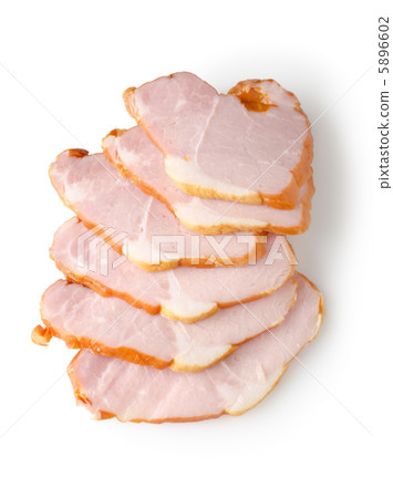 Sliced ham isolated 5896602