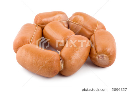 Sausages isolated on a white 5896857
