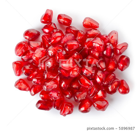 Pomegranate top view Pomegranate top view 5896987