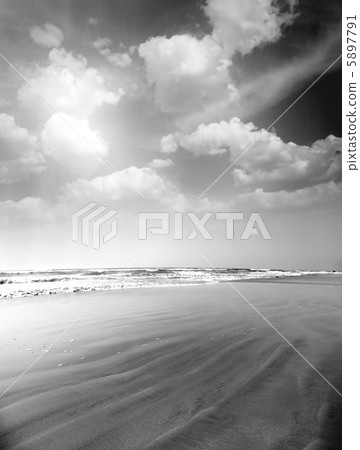 Monochrome summer beach 5897791