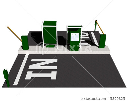 Gate type parking lot Gate type parking lot 5899825