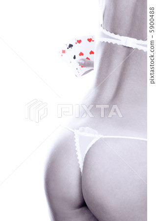 Beautiful girl holding three of a kind sevens Beautiful girl holding three of a kind sevens 5900488