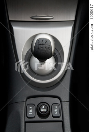 Six speed gear stick in a brand new sport car 5900617