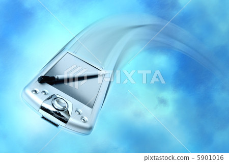 Flying PDA on blue background 5901016