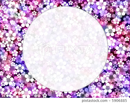 Plum flower frame - Stock Illustration [5906885] - PIXTA