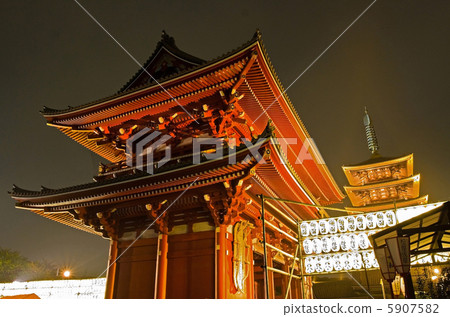 淺草寺照亮 5907582