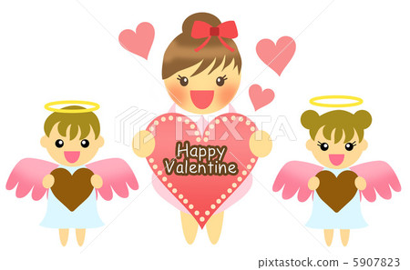 Valentine angels and girls 5907823