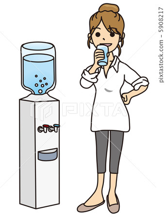 Women who drink water server and water Women who drink water server and water 5908217