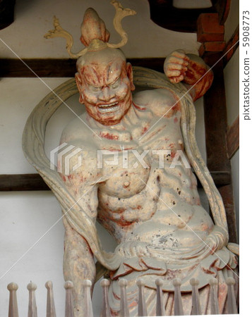 Horyu-ji Temple in the middle gate Ahen statue 5908773